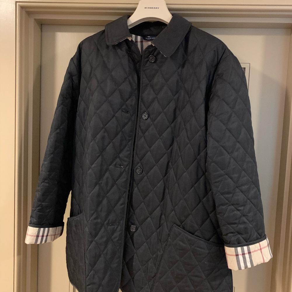 Women Diamond Quilted Burberry Jacket Blac…